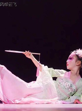 儿童古典舞演出服春暖意浓女童汉服扇语春风舞蹈服小船谣艺考服装