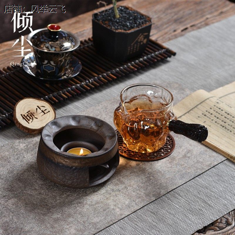 黑檀木耐热玻璃公道杯分