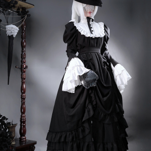 【定金展示】第一人偶-万塔黑原创-三种穿法- -华丽多层提拉摆OP