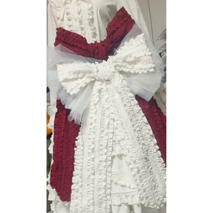 【图透定金】黑红白色段段裙棉布圆形狗牙边百搭腰带ph风格小物