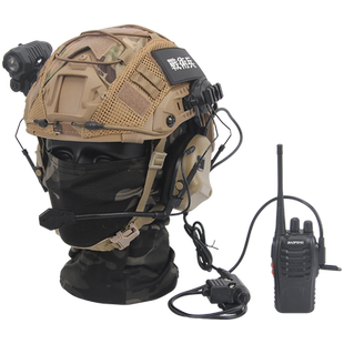 战术兵 战术头盔耳机套餐U94 PTT手机对讲机转接线通讯电台连接