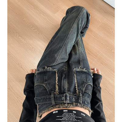 阔腿牛仔裤女秋冬2025年