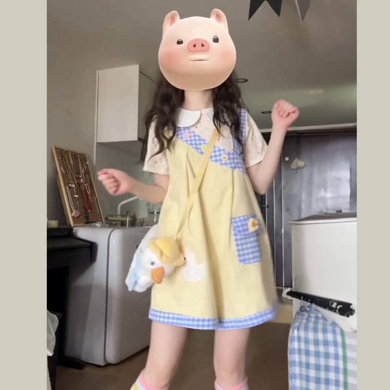 学院风俏皮活泼减龄一整套韩系多休闲裤