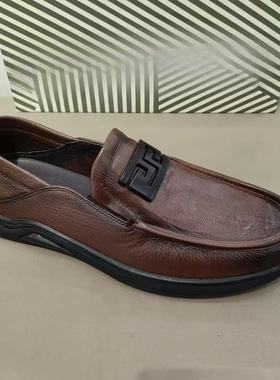 迪家新款牛皮四季单鞋百搭乐福男鞋06592