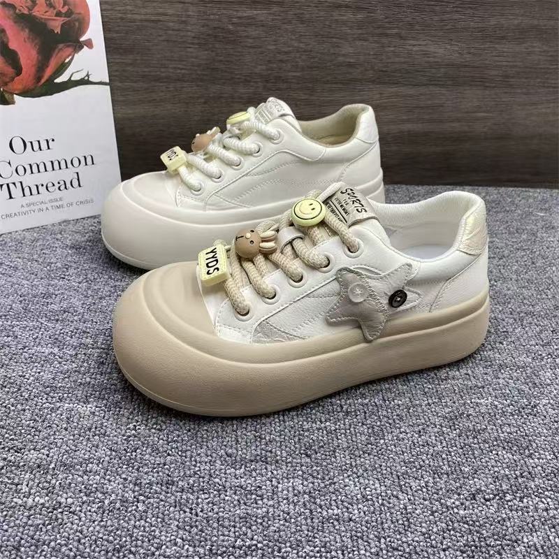 【成都手工鞋】娇娅  皮里 3CM厚底丑萌面包鞋671685-77