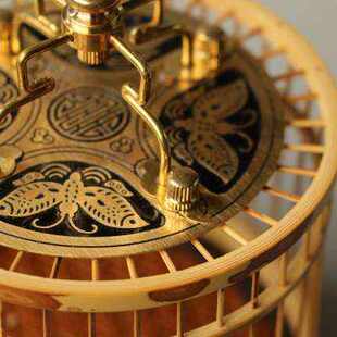 纯手工精工制作梅湘妃竹老料蝈蝈笼纯手工苏工精制鸣虫器具收藏u.