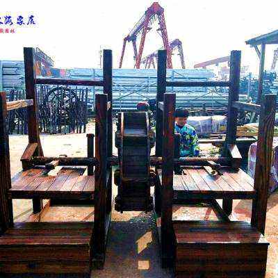 厂家直销风车木水车防腐木水车户外大型风车碳化电动水车景观水.