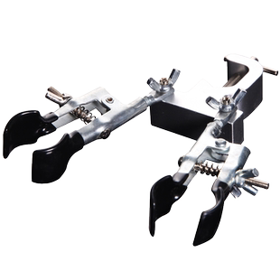 垒固实验室夹具 冷凝管夹不锈钢烧瓶夹三爪夹四爪夹 滴定台蝴蝶夹铁架台十字夹万能万用夹