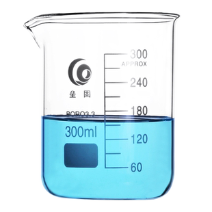 垒固低型烧杯 玻璃烧杯高硼硅加厚带刻度耐高温实验耗材 50/100/250/300/500/800/1000ml
