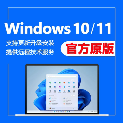 正版windows11 10电脑系统重装win10纯净专业版升级win11远程安装