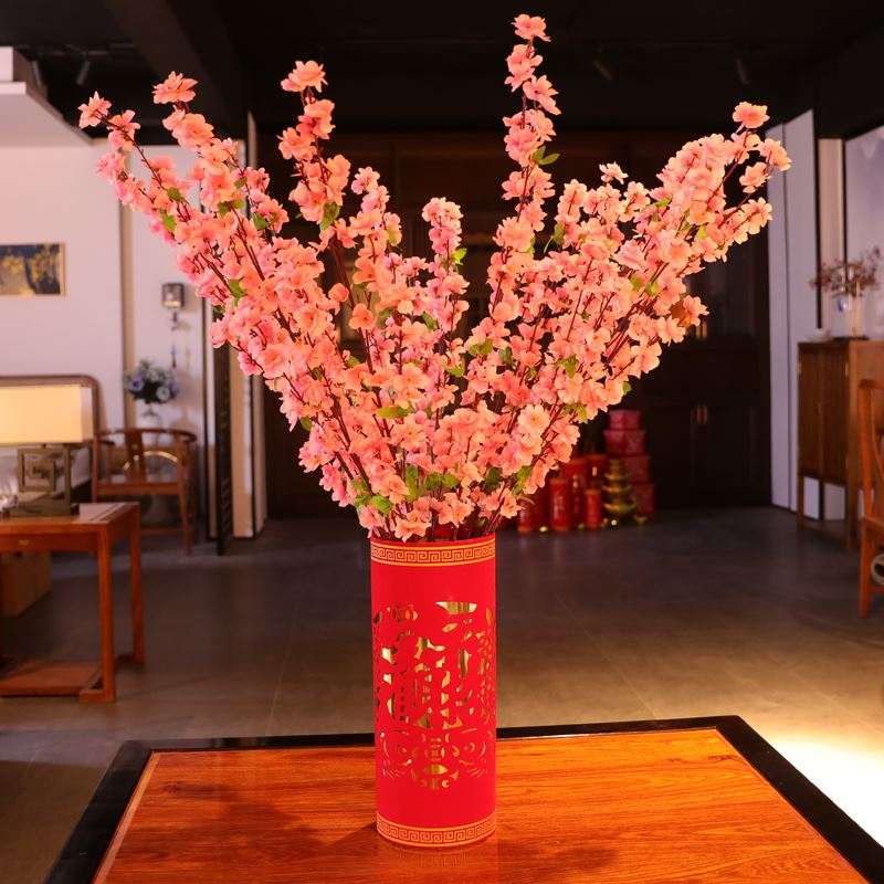 新年春节装饰品桃花树枝店铺装饰摆件酒店商场节日装扮用品