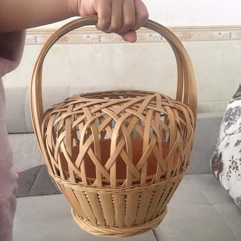 火笼竹编取暖传统广西怀旧古老竹笼木炭烤火篮手工工艺品婚嫁用i.