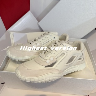 【Highest version】2026新款Tech运动休闲鞋麂皮系带厚底德训鞋