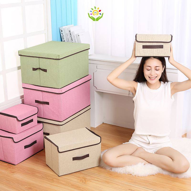 布藝盒儲藏箱多功能衣物收納箱大號整理盒可折疊兒童儲物玩具帶蓋在類目 收納整理, 家庭收納用具, 儲物箱, 收納箱中 - 來自Buy2taobao.com提供專業的淘寶代購服務