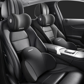 汽车护颈枕一对座椅腰靠腰托靠垫腰垫车载护腰靠背车用记忆棉靠枕