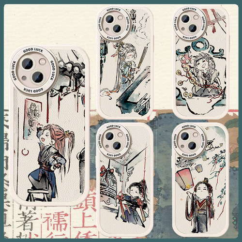 光与夜之恋小羊皮手机壳适用于红米note12turbo小米civic4pro苹果