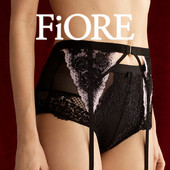 Fiore波兰进口吊带吊袜带睫毛蕾丝开口性感甜美透明扣带