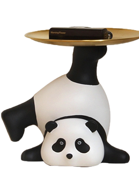 熊猫入户玄关钥匙收纳摆件