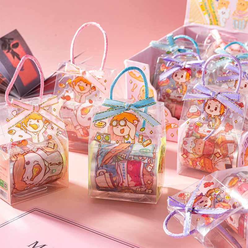 材料文具礼盒带手帐贴女孩装饰品素材可爱图案女生礼物水杯贴随心配