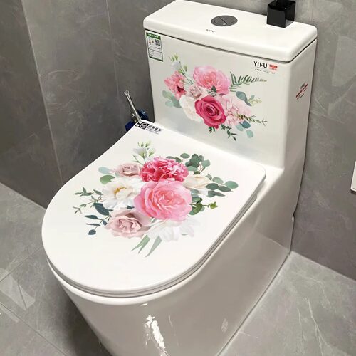 马桶装饰花朵贴纸防水墙贴