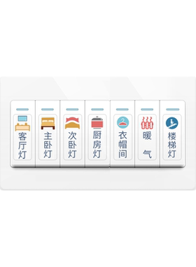 金色夜光家用开关标识贴纸