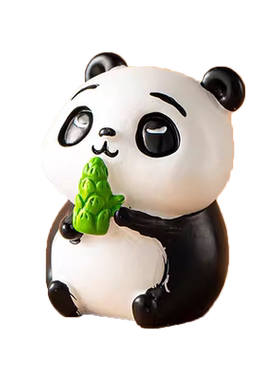 可爱熊猫小摆件桌面装饰品