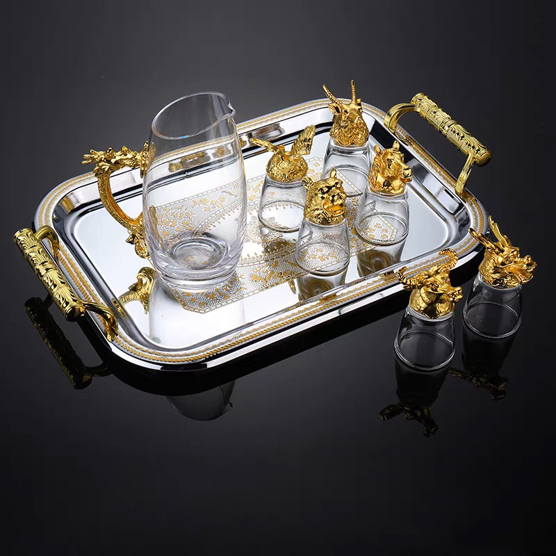 长方形金属创意餐用托盘