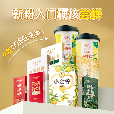 【限时秒】澜沧古茶普洱茶生熟茶生熟普金柠红小青柑茶叶品鉴试喝