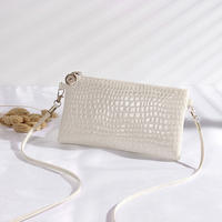 Summer crocodile-patterned small square bag for women, Japanese and Korean coins bag, patent leather keys, mobile phone, coin purse, hand-held single-shoulder crossbody bag thumbnail 2