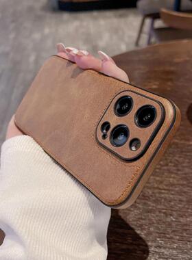 奢华皮质软壳适用苹果17promax手机壳新款iphone16pro高级感14防摔13全包个性12简约男11网红女xsmax超薄15潮