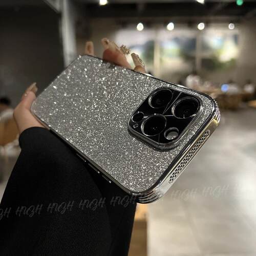 闪粉星钻散热磨砂适用苹果15promax手机壳新款iPhone15pro防摔14高级感13Pro轻薄软边男12全包网红女plus全包