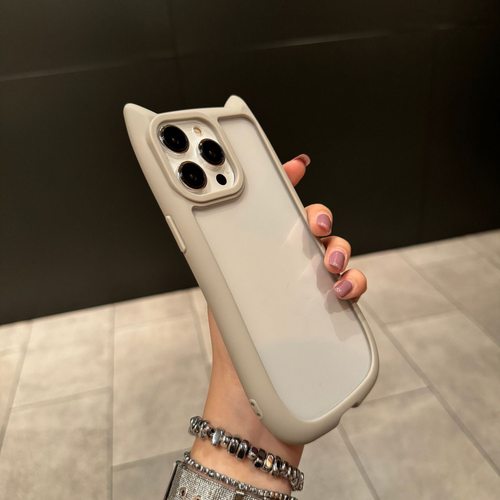创意立体猫耳朵适用苹果17手机壳新款iphone16promax全包14可爱xr网红13Pro透明15高级感12情侣Air女卡通11男