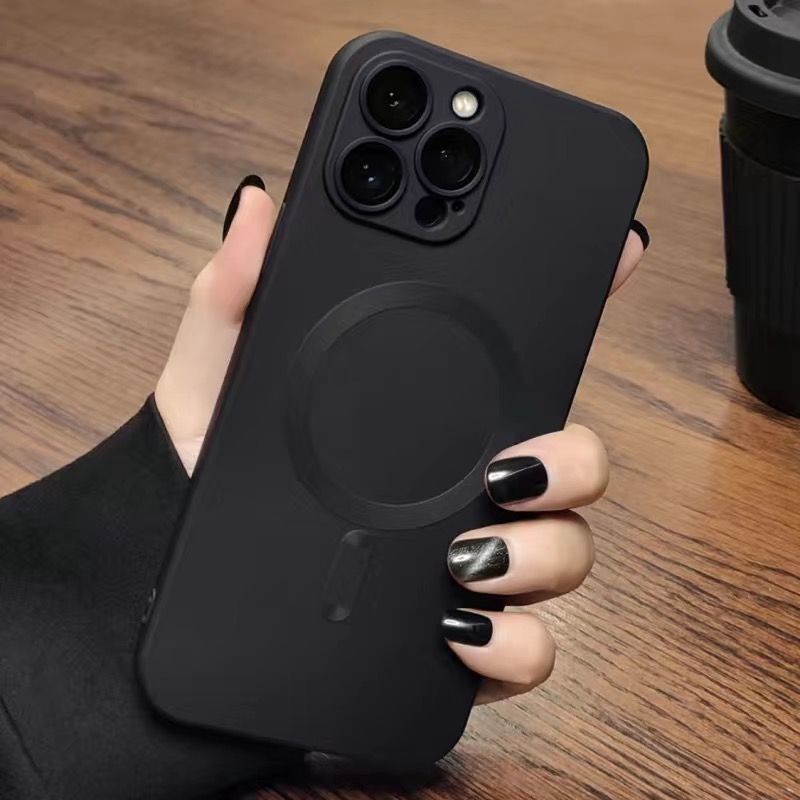适用苹果16promax手机壳iphone15pro超薄磨砂软硅胶14pro磁吸无线充电13高级全包自带镜头膜12保护套11磨砂软