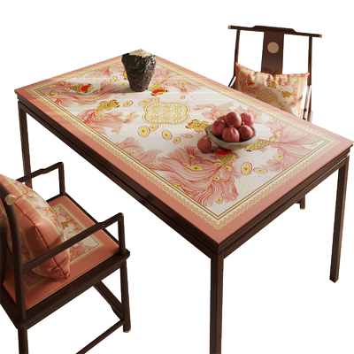 新中式皮革防水免洗桌垫