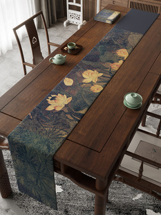 茶席禅宗桌旗布新中国风茶几垫防水无障碍豪华上等茶几布桌布长茶