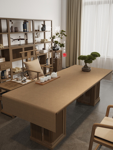 中式禅意茶桌布防水棉麻茶几布长方形餐桌布茶席茶道茶台垫布定制