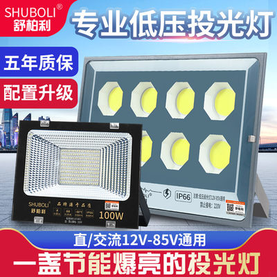 LED低压投光灯12V24V36V48V户外防水直流交流船用电瓶夜市射灯