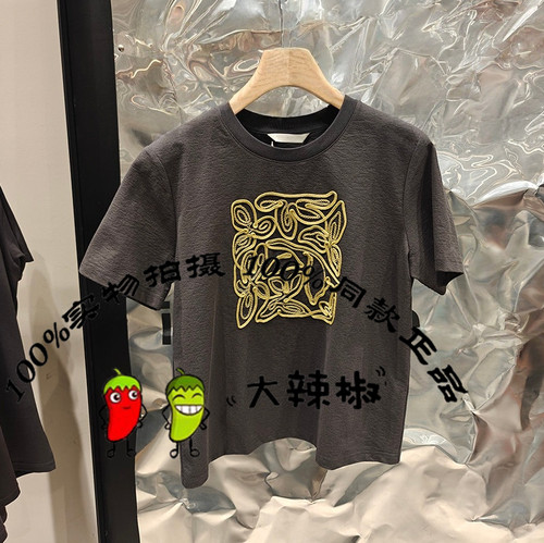 BDT2YD1780女装新款松弛宽松圆领印花短袖休闲T恤期待发芽