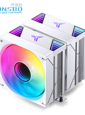 乔思伯CR3000 ARGB白色CPU散热器风扇1700/AM5双塔风冷电脑台式机