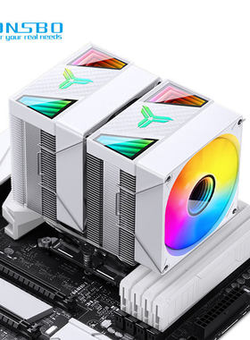 乔思伯CR3000 ARGB白色CPU散热器风扇1700/AM5双塔风冷电脑台式机
