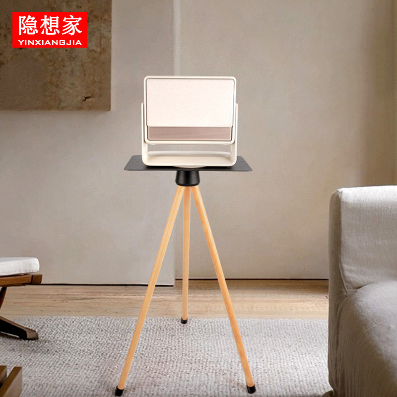 【隐想家】适用于坚果极米rs10投影仪落地支架金属托盘黑胡桃木