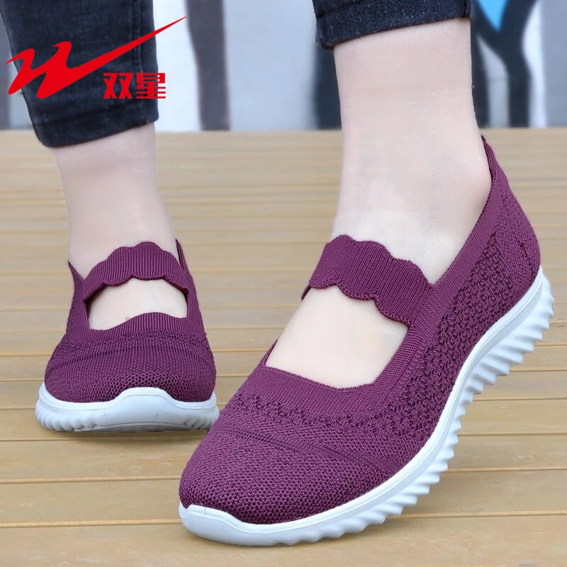 透气老人鞋双星夏季老北京布鞋