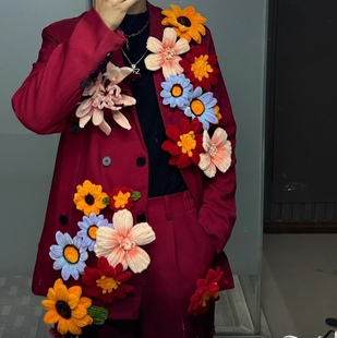 [成品]华晨宇火星演唱会火星花战袍胸针挂件扭扭棒西服裙子百搭