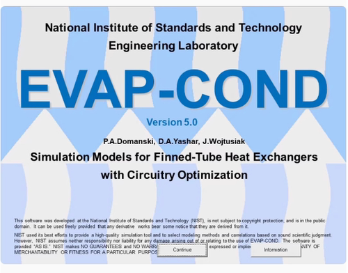 EVAP-COND蒸发器和冷凝器设计软件