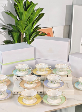 NARUMI鸣海Profusion缤纷花卉系列骨瓷红茶咖啡杯碟高颜值礼盒装