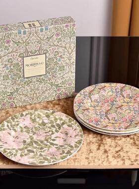 Spode Morris&Co系列高级陶瓷下午茶点心盘高颜值家用餐盘礼盒装