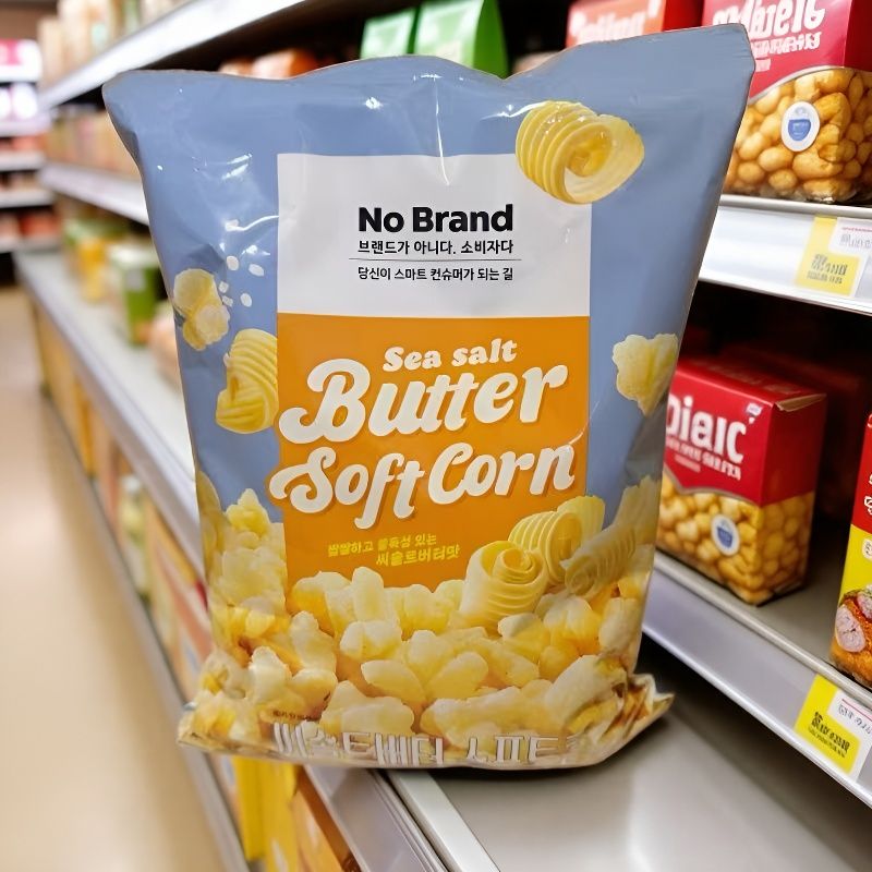2袋韩国诺倍得NoBrand芝士玉米卷玉米条巧克力味爆米花海盐黄油