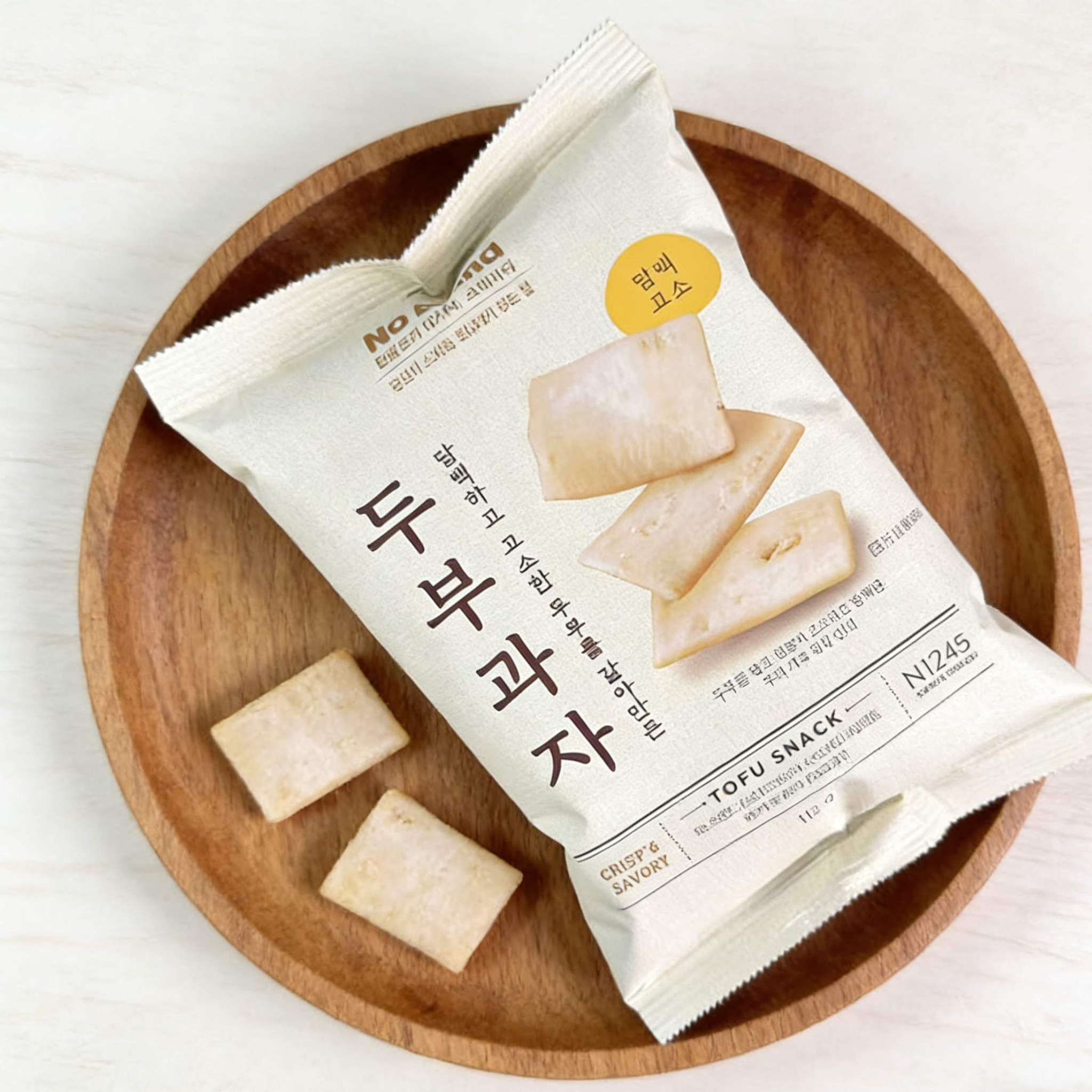 韩国进口nobrand诺倍得豆腐小食酥性饼干膨化食品休闲零食小吃