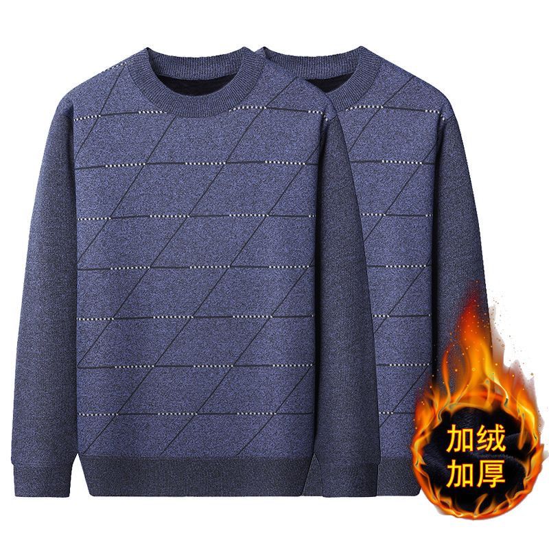 中老年加绒加厚针织衫毛