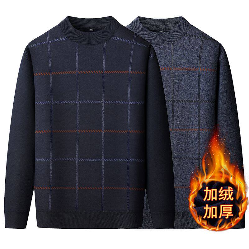 爸爸装秋冬季加绒加厚毛